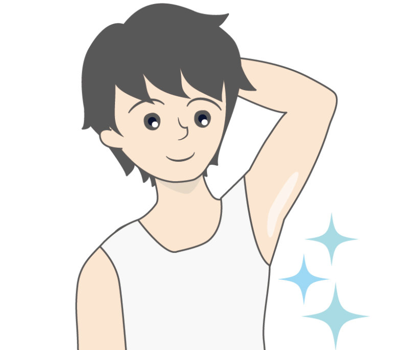 キレイな脇の男性