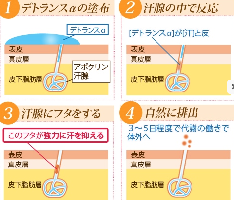 汗を抑える仕組み