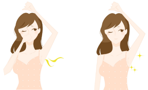 脇が臭い女性と臭わない女性